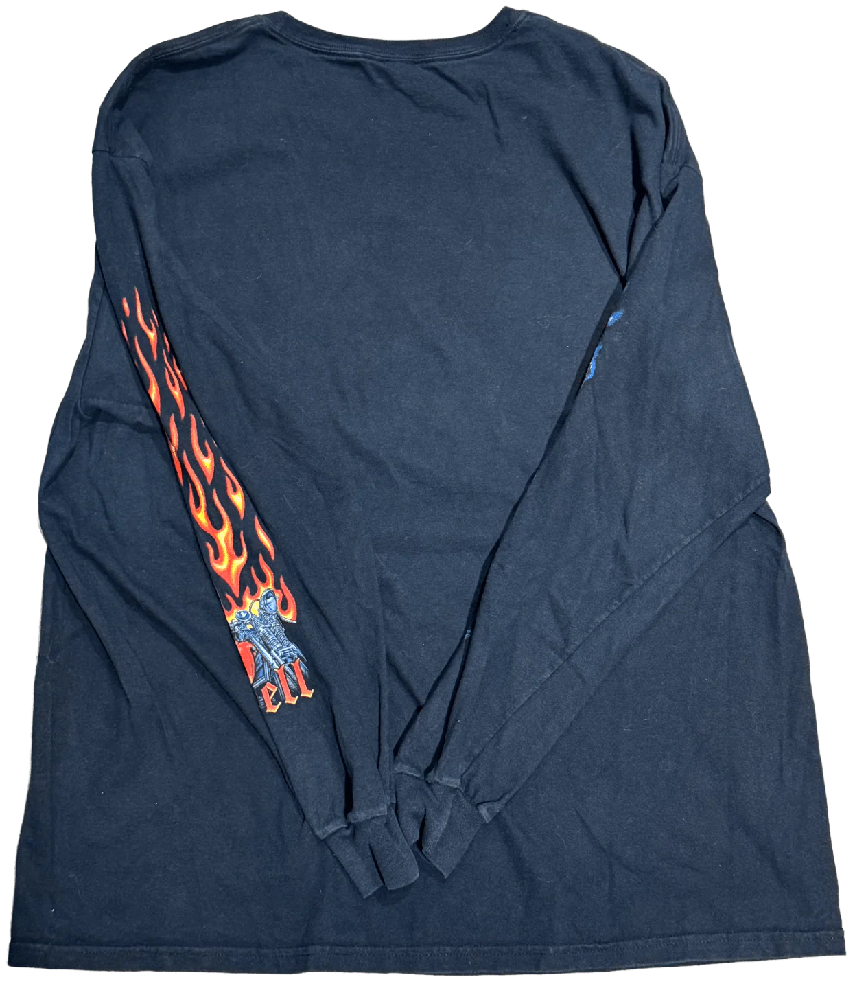 Easyrider 'Heaven or Hell' Vintage Longsleeve Navy Tee - Image 2