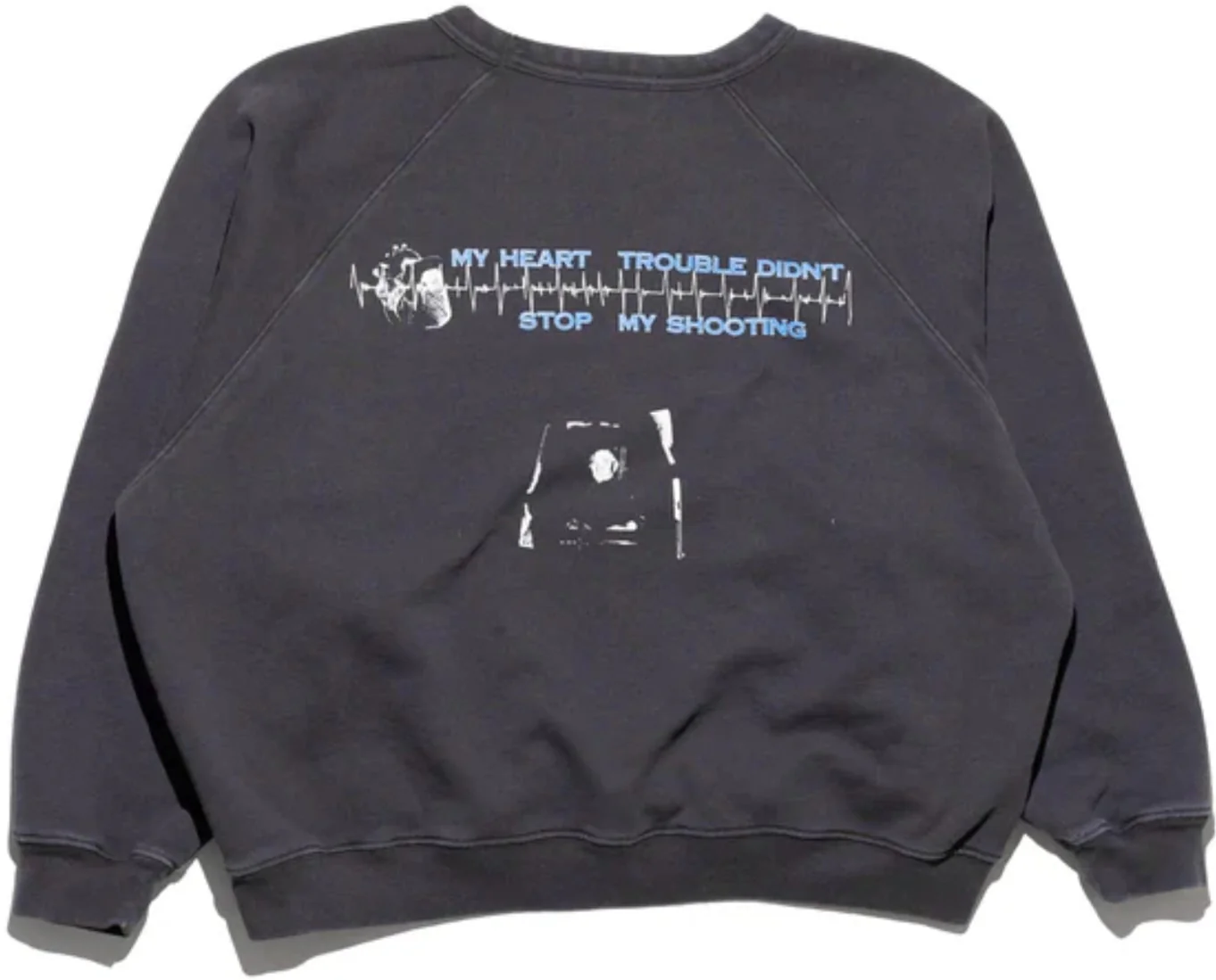 Enfants Riches Déprimés 'Sex-Related Crimes' Faded Black Raglan Crewneck - Image 2