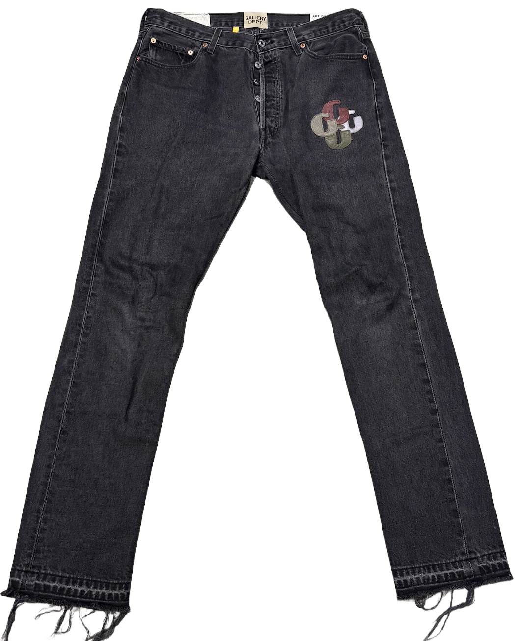 Gallery Dept 'Black 5001 Straight Leg G Patch' Jeans