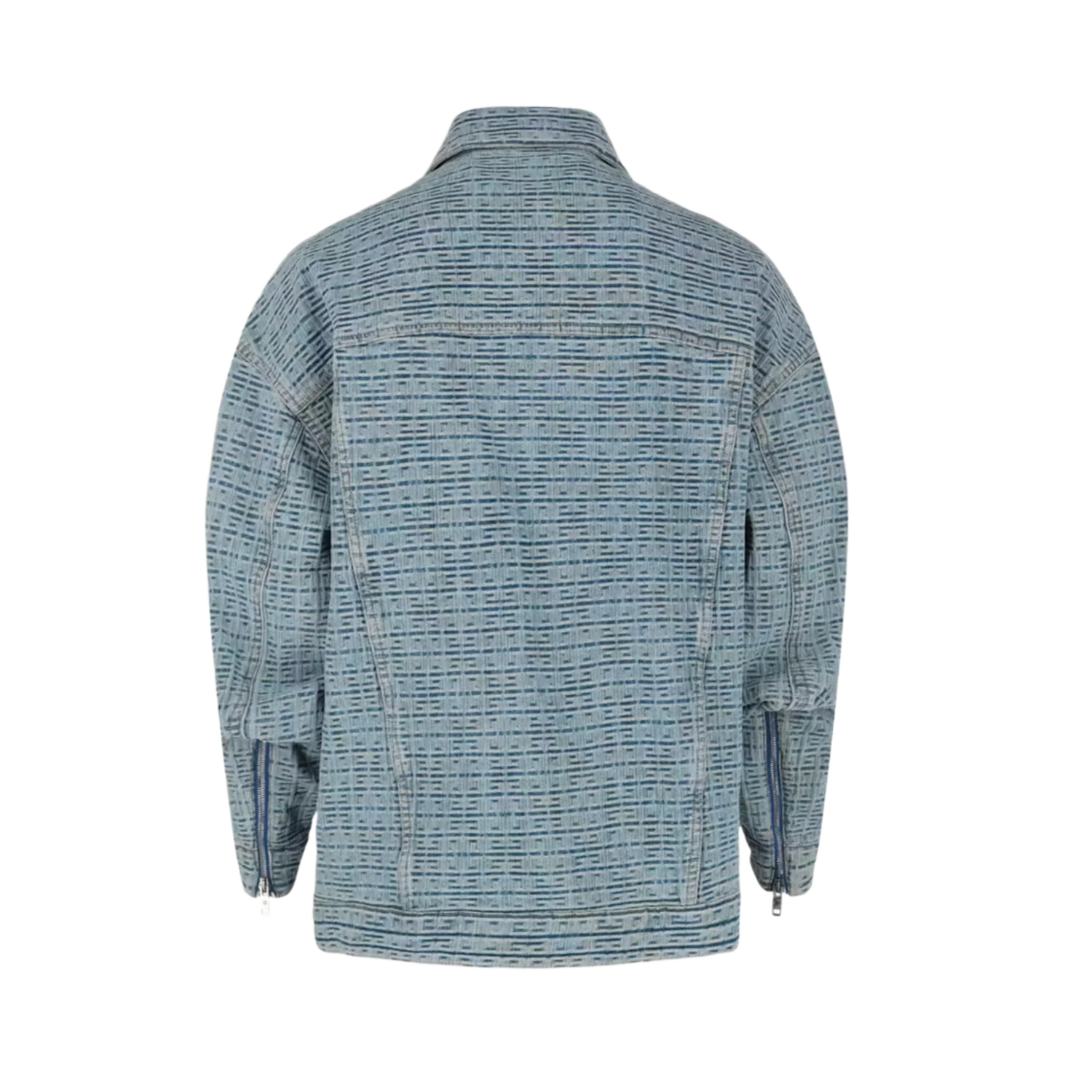 Givenchy 'Blue' 4G Monogram Embossed Denim Jacket - Image 2