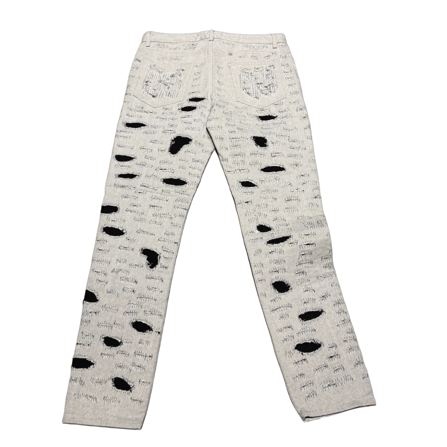 Givenchy Disney '101 Dalmatians' White Distressed Jeans - Image 2