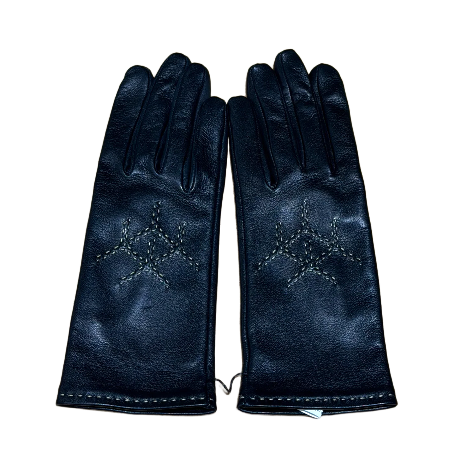 Goyard 'Black' Leather Driving Gloves