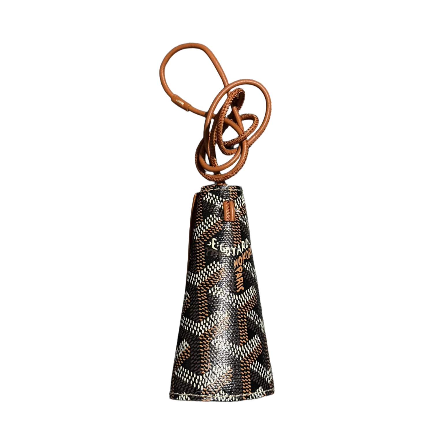 Goyard 'Chambellan Black/Tan' Bag Charm Case