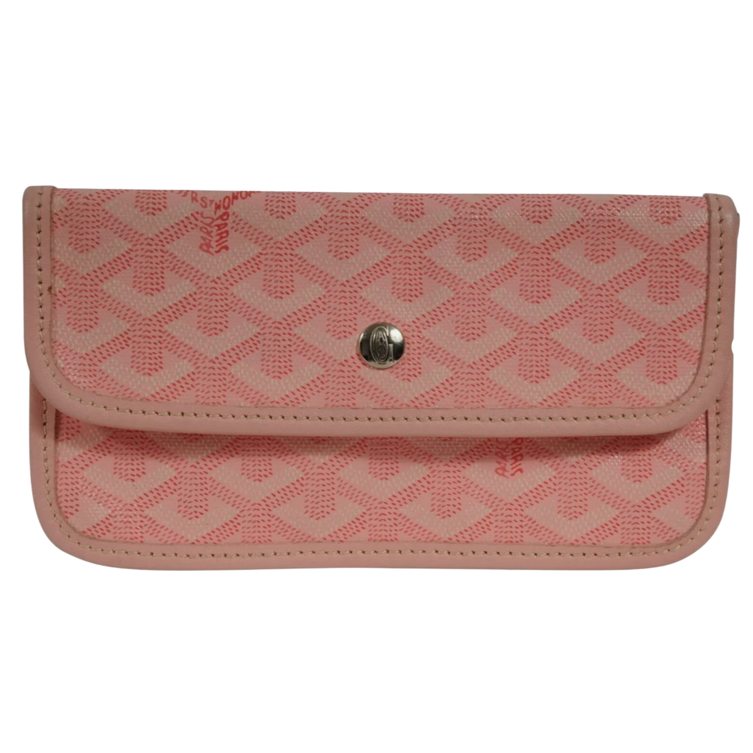 Goyard 'Pink' Wallet Snap Button Pouch