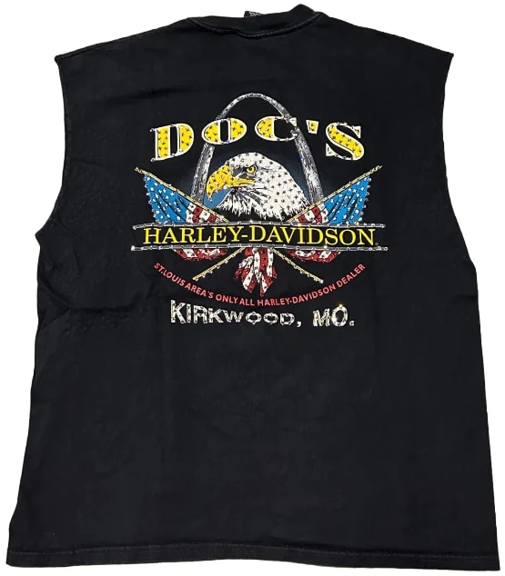 Harley Davidson 'Doc's Bald Eagle' Rhinestone Vintage Tee - Image 2