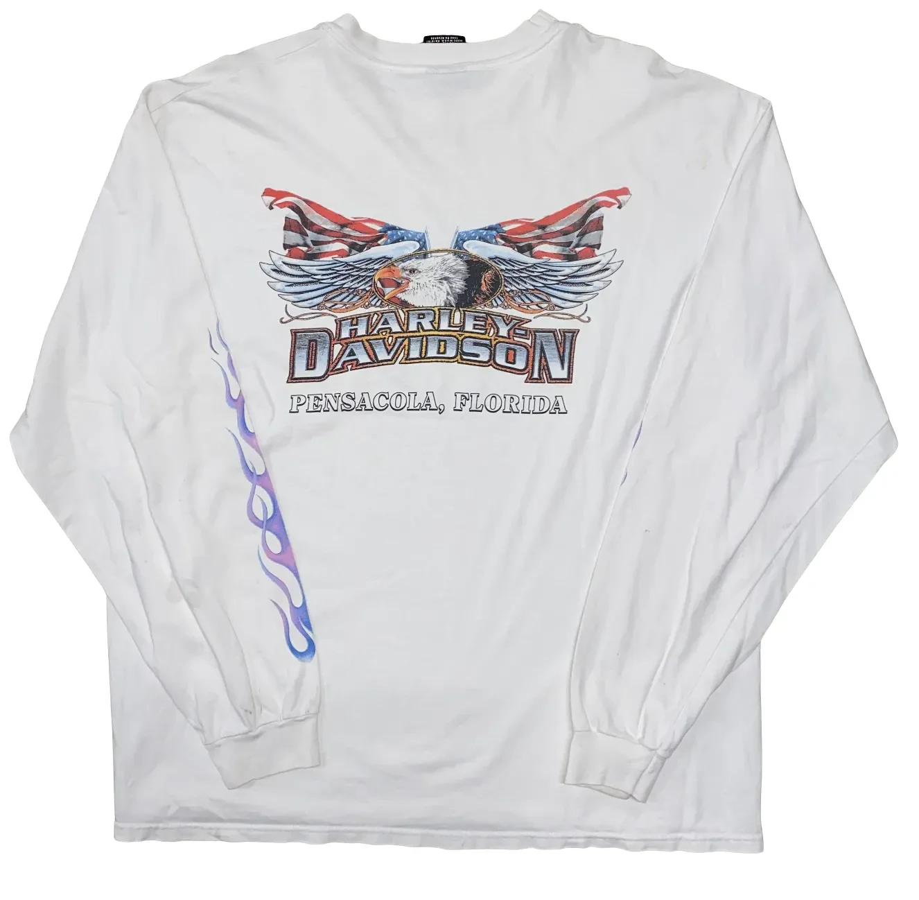 Harley Davidson 'Feel the Heat' Pensacola, FL Vintage Longsleeve - Image 2