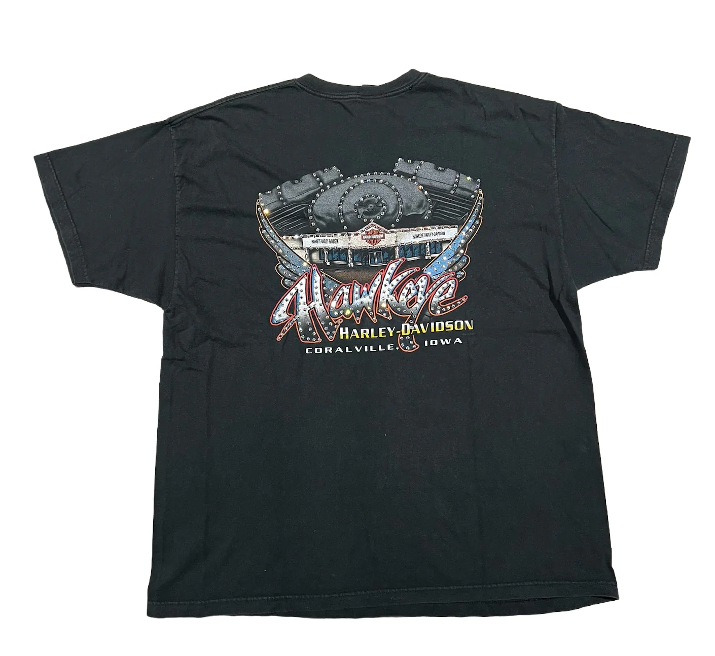 Harley Davidson 'Hawkeye' Rhinestone Vintage Tee - Image 2