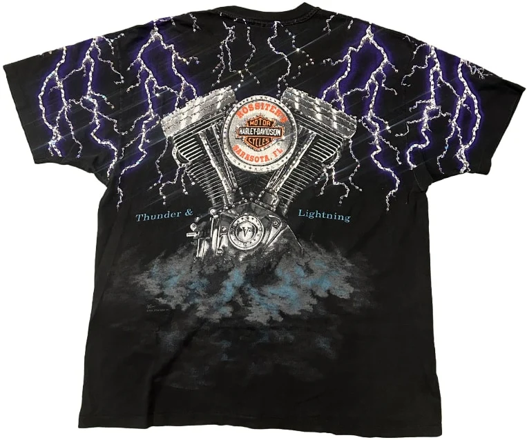 Harley Davidson 'Rossiter's' Rhinestone Vintage Tee - Image 2