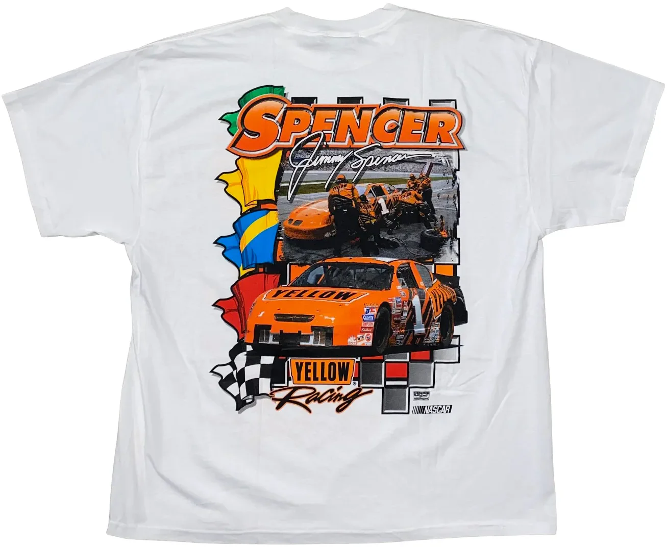 Jimmy Spencer 'Yellow Racing' Vintage Tee - Image 2