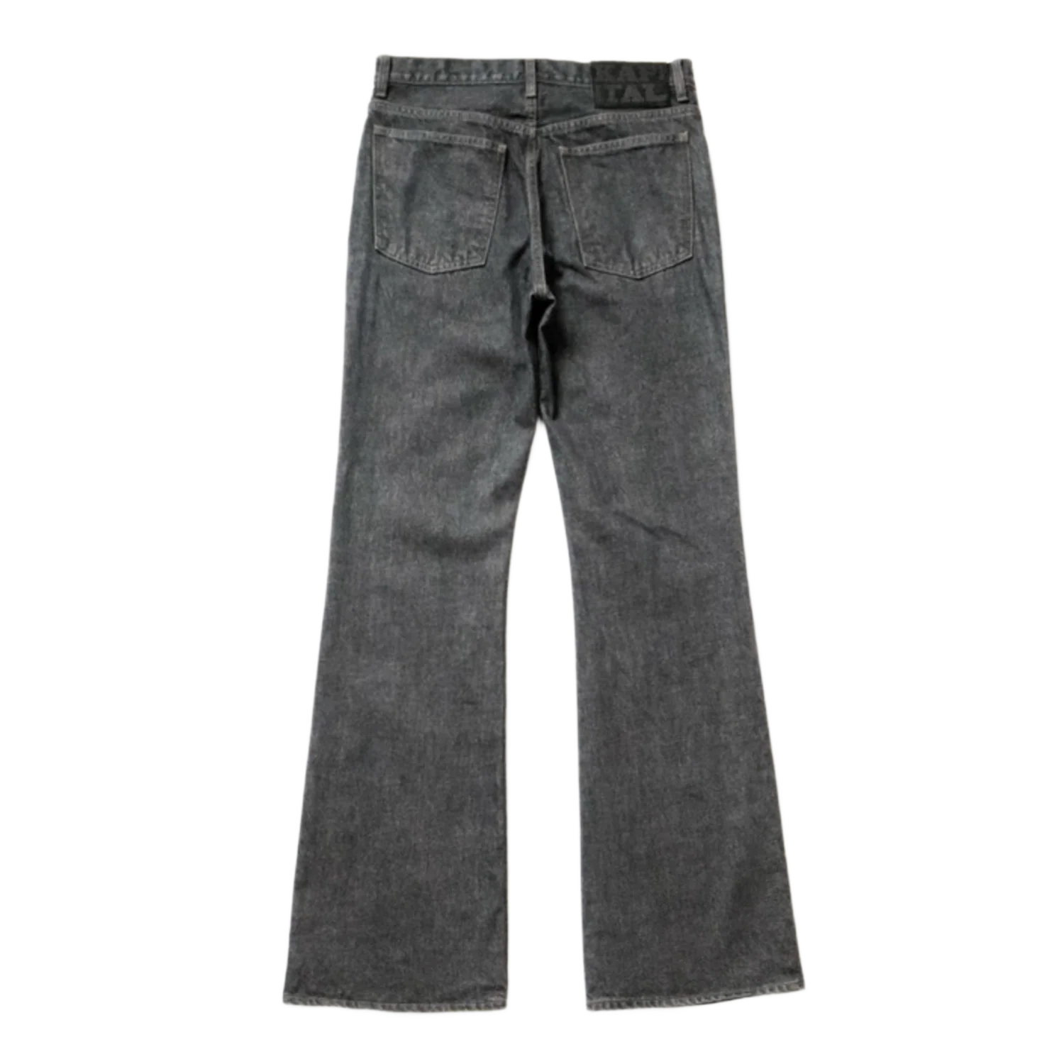 Kapital 'Black' Washed Rat Flare Jeans - Image 2