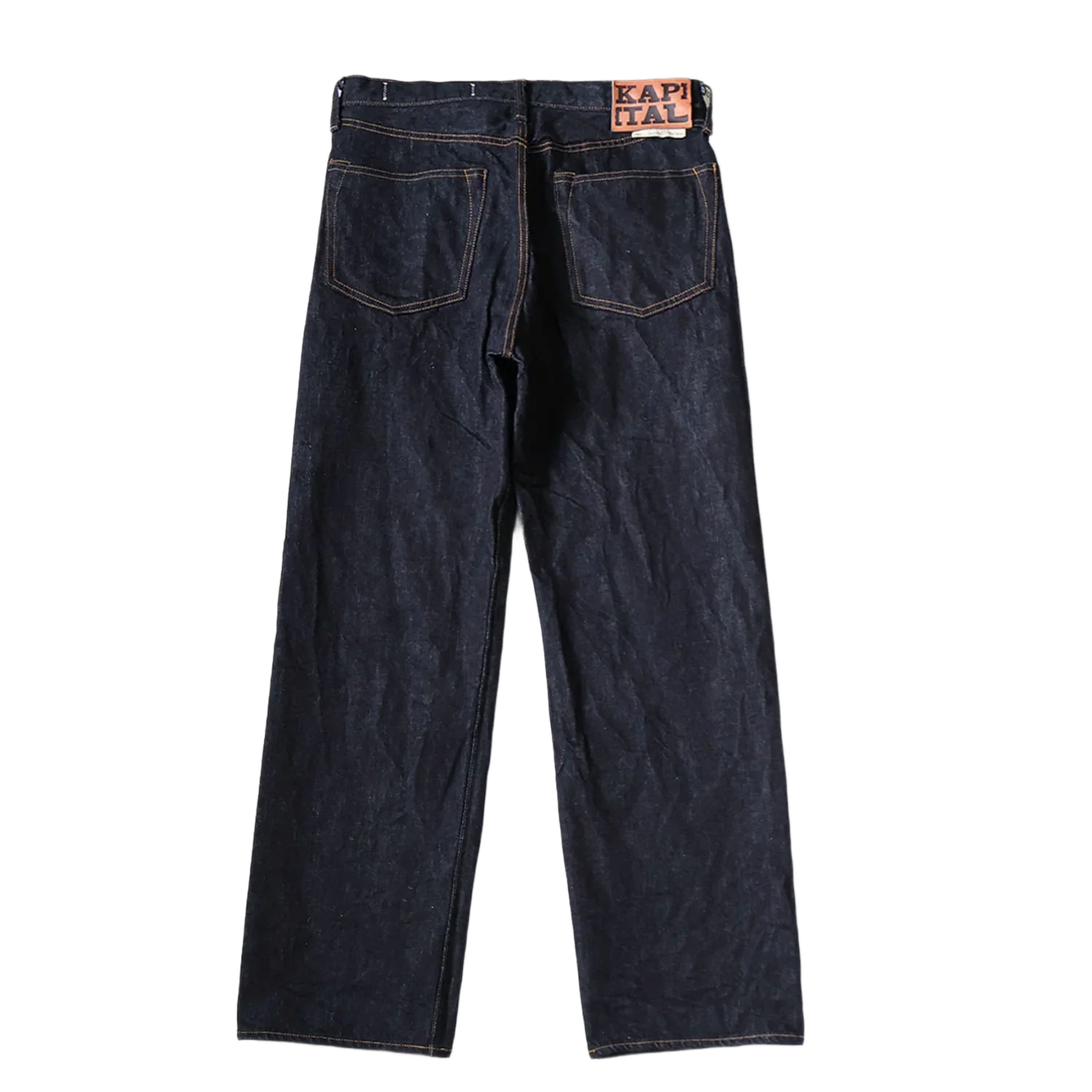 Kapital 'Navy' 14oz Selvedge Denim 5-Pocket Monkey Jeans - Image 2