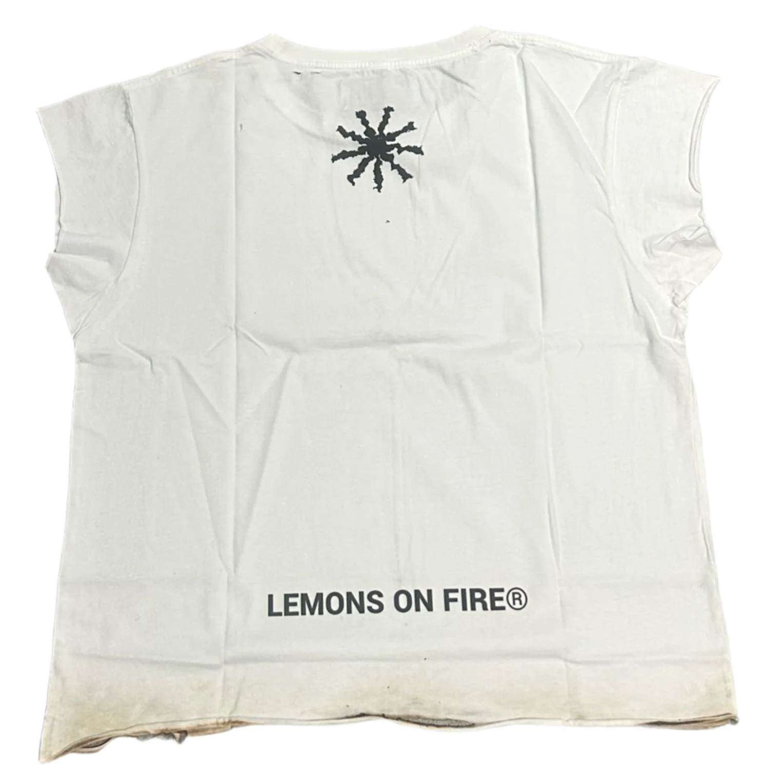 Lemons On Fire 'White' Burn Party Cutoff Shirt - Image 2