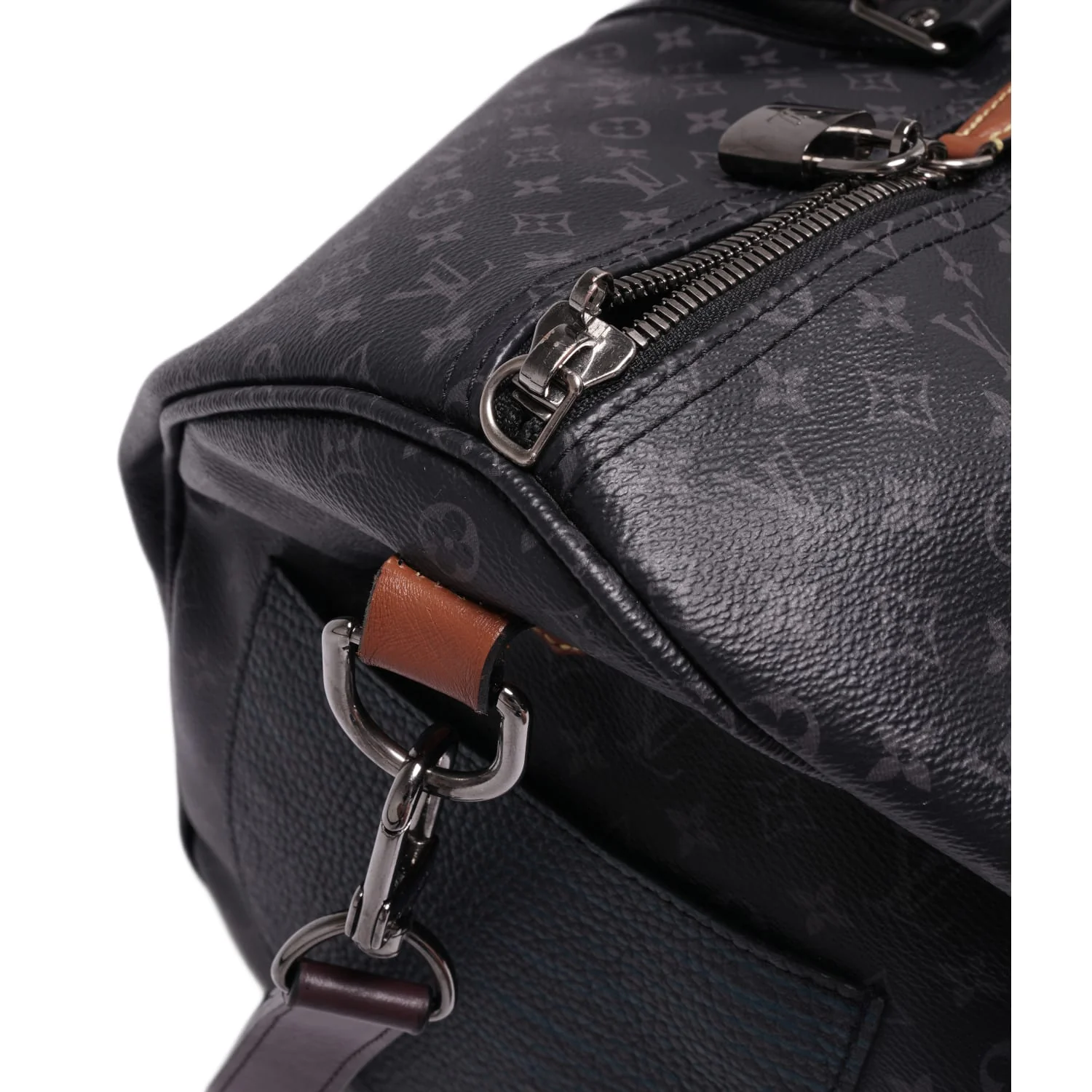 Louis Vuitton 'Black and Olive' Monogram 55 Duffle Bag - Image 13