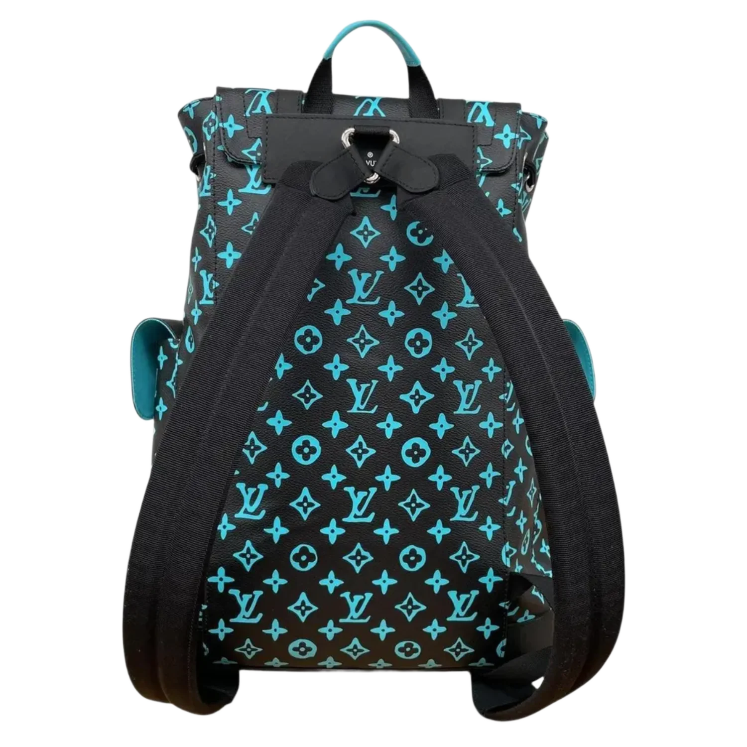 Louis Vuitton 'Black/Light Blue' Monogram Christopher Backpack - Image 2