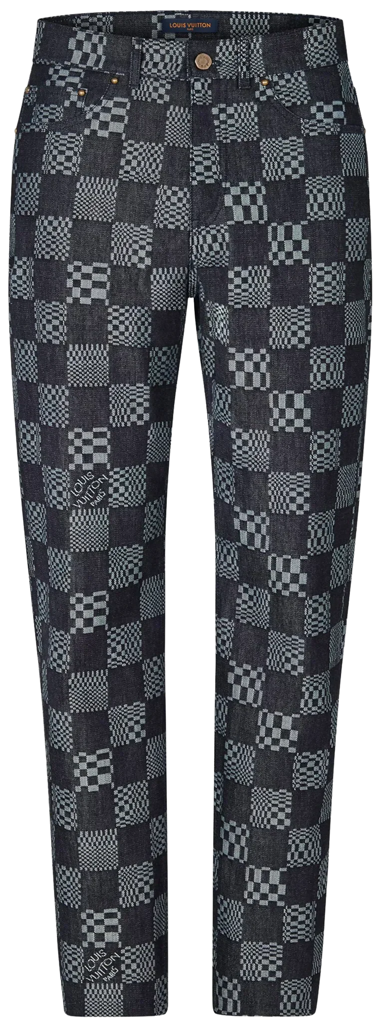 Louis Vuitton 'Distorted' Damier Jeans