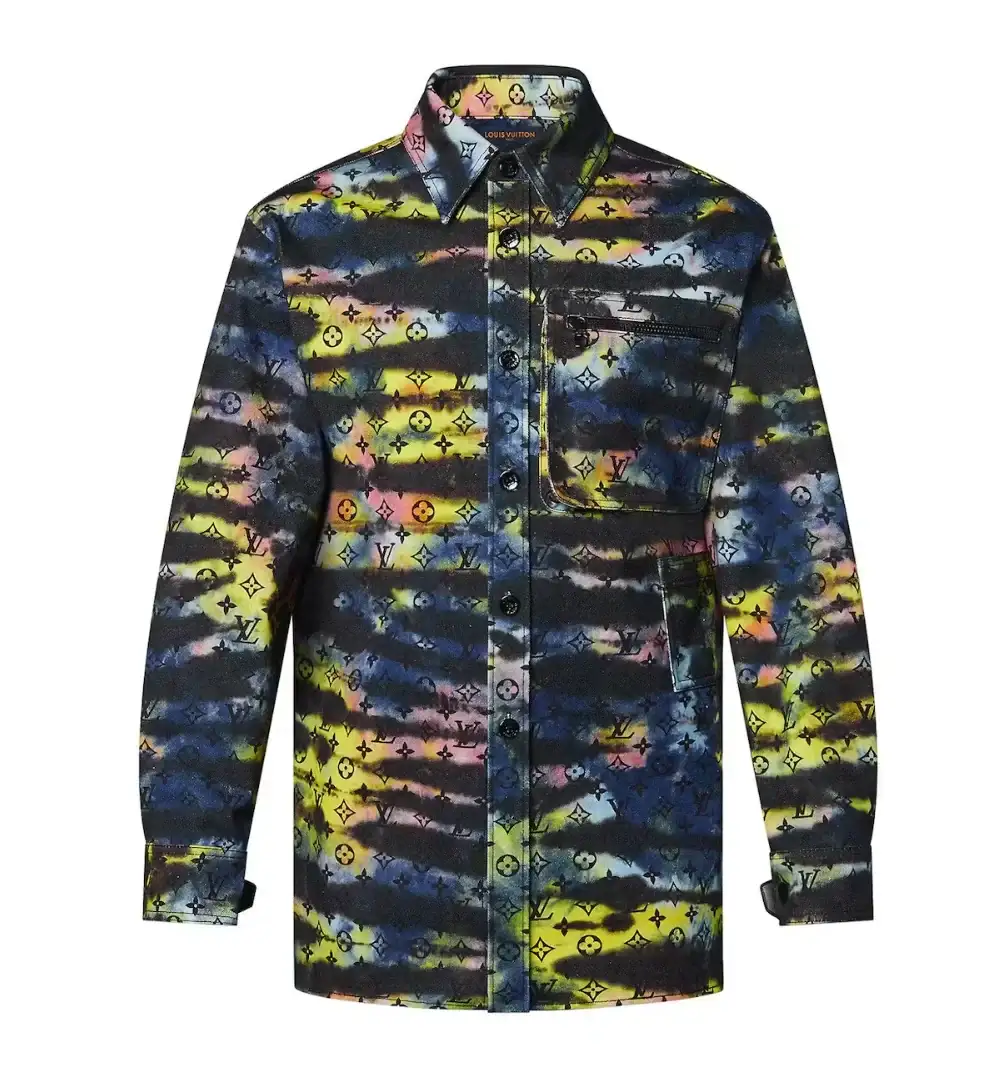 Louis Vuitton 'Monogram' Tie Dye Cargo Denim Set