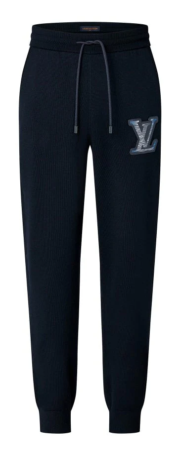Louis Vuitton Wool Leather-Trimmed Jogpants