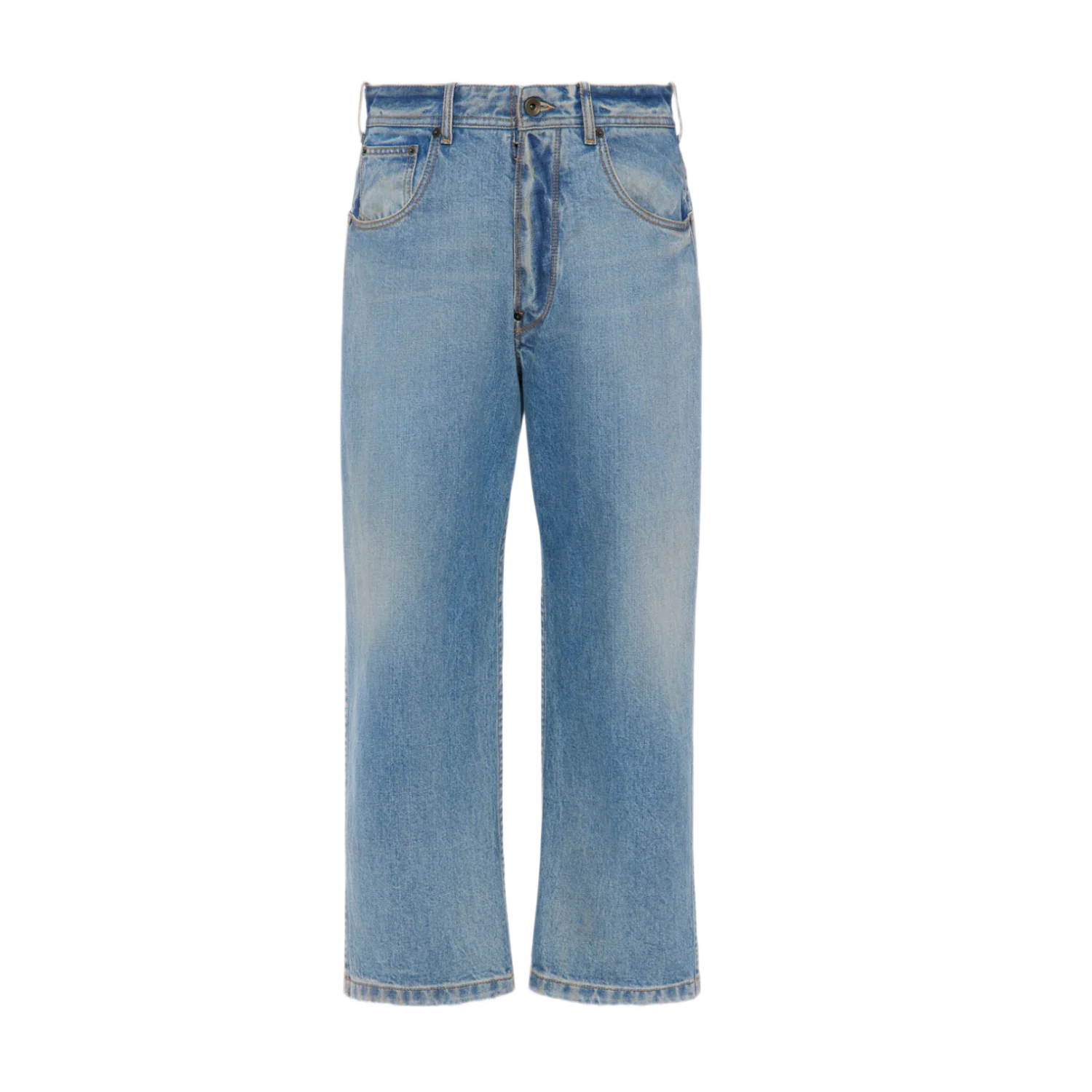 Maison Margiela 'Straight-Leg' Cropped Blue Jeans