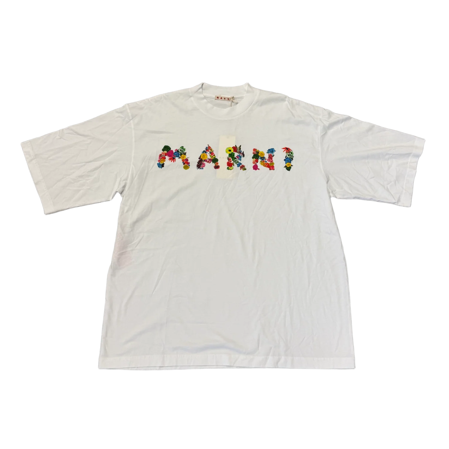 Marni 'Flower Logo' White Tee