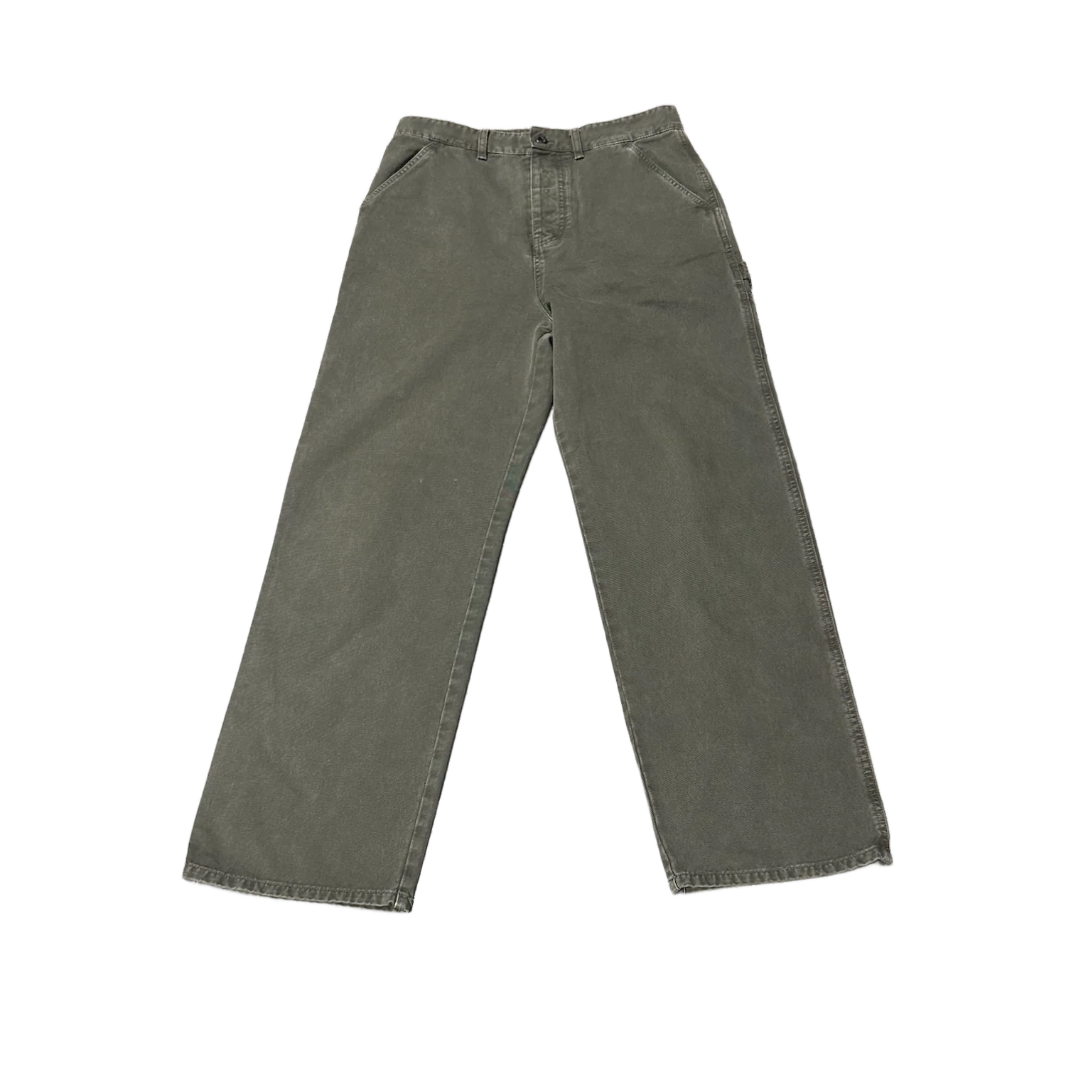 Miu Miu 'Olive' Cotton Canvas Carpenter Pants