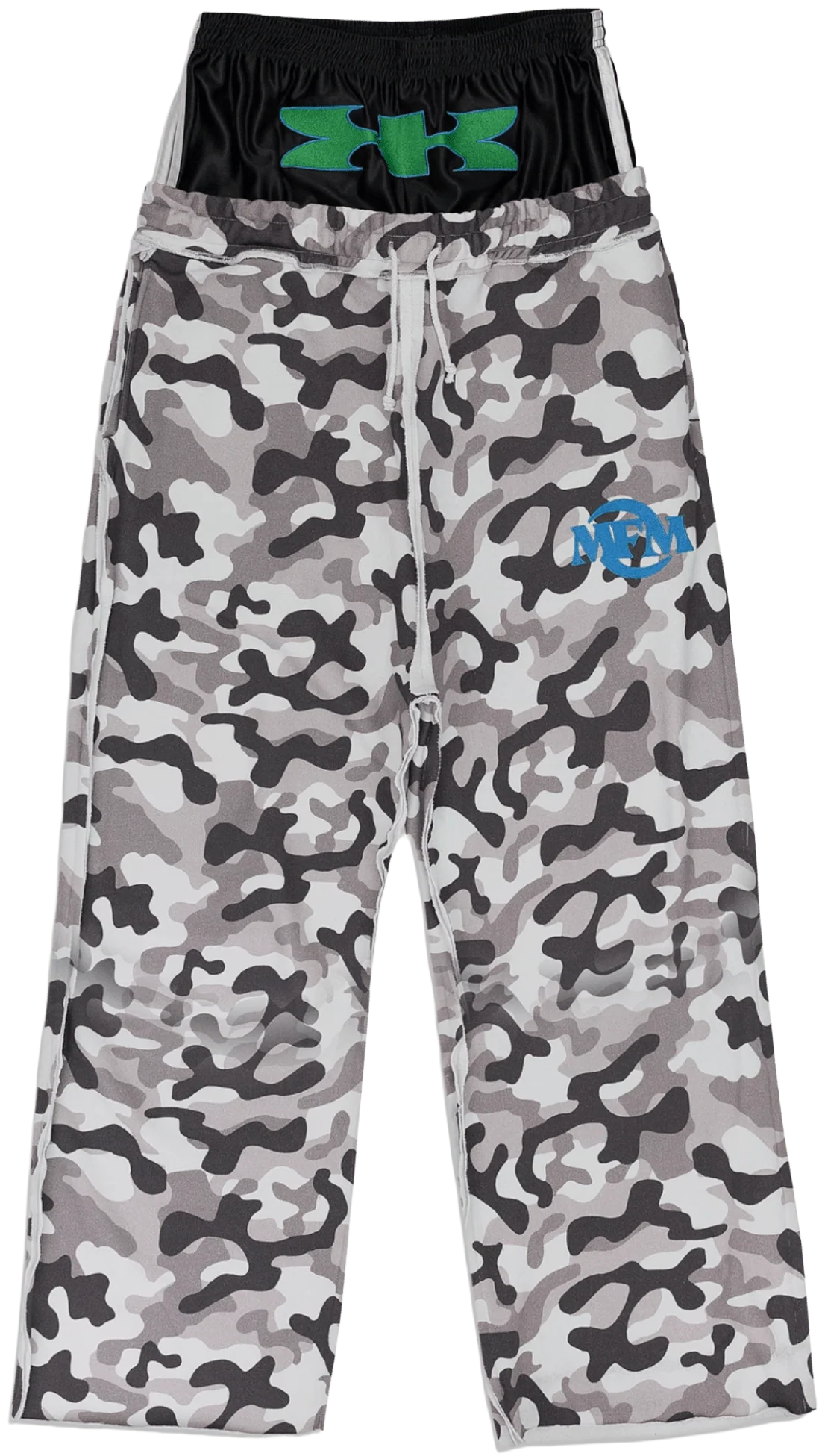 Murd333r.fm x Greedy Unit 'White Camo' Layer Sweatpants