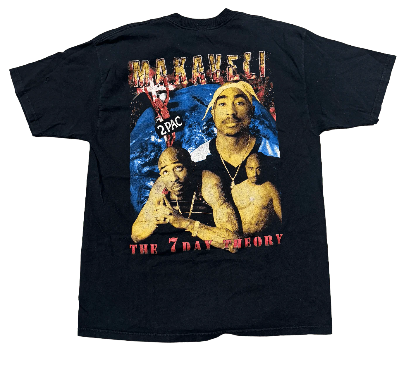 Not Applicable 'Tupac Life of an Outlaw' Vintage Black Tee - Image 2