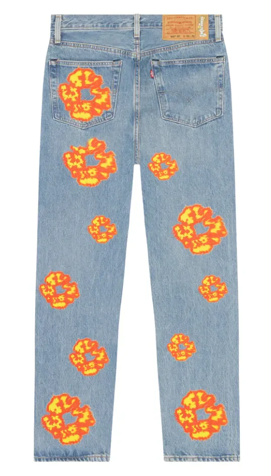Offset Tears 'Cotton Wreath' Light Wash Jeans - Image 2