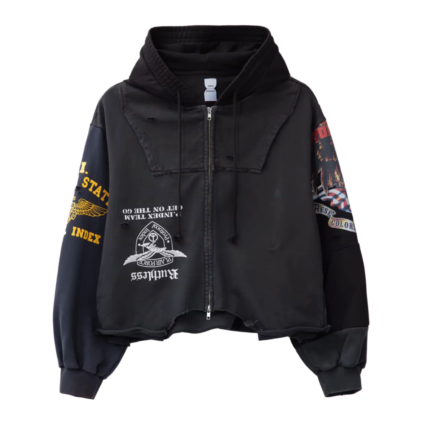 Protocol Index 'Upside Down' Black Zip-Up