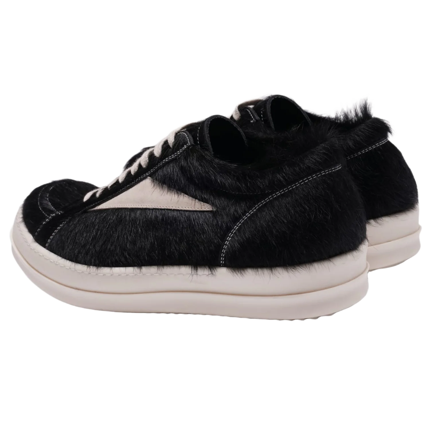 Rick Owens 'Black' Pony Hair Vintage Sneaks - Image 3