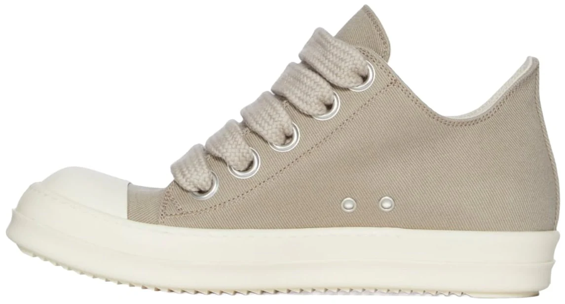 Rick Owens DRKSHDW 'Dirty Pearl' Canvas Jumbo Lace Low Sneakers - Image 2