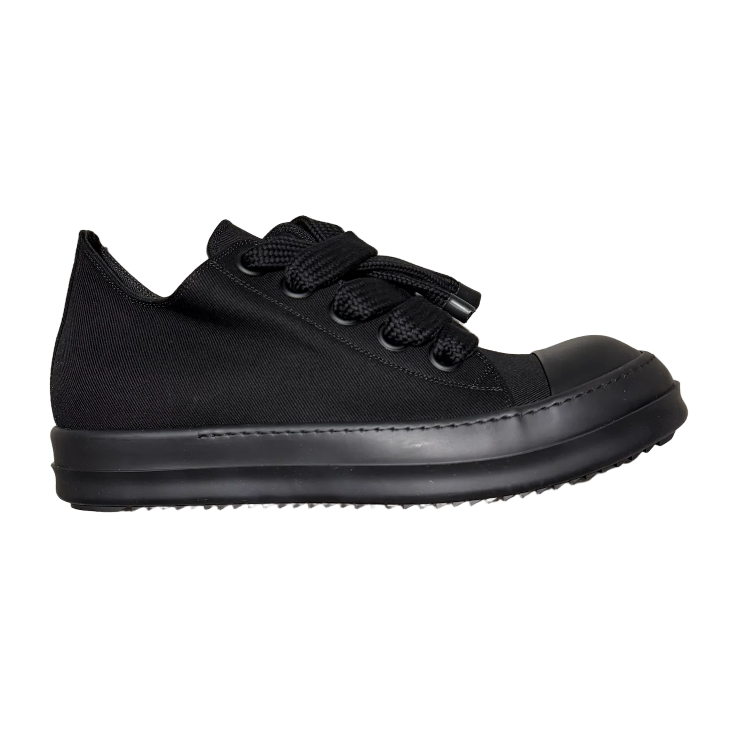 Rick Owens DRKSHDW 'All Black' Canvas Jumbo Lace Low Sneakers