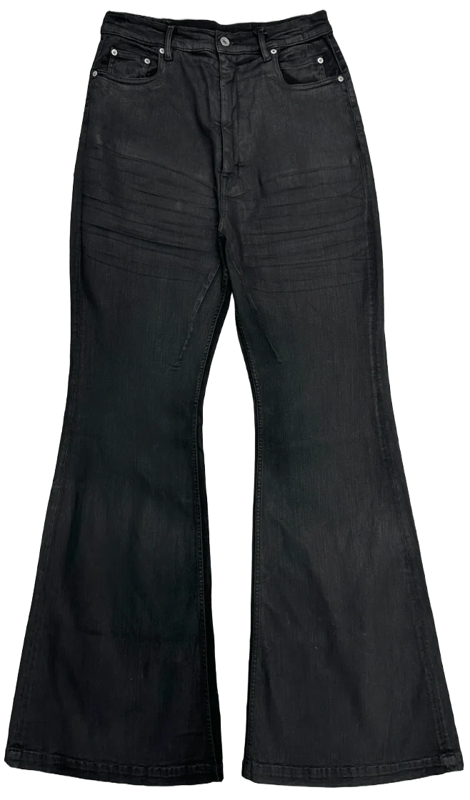 Rick Owens DRKSHDW 'Bolan Bootcut Black Wax' Jeans