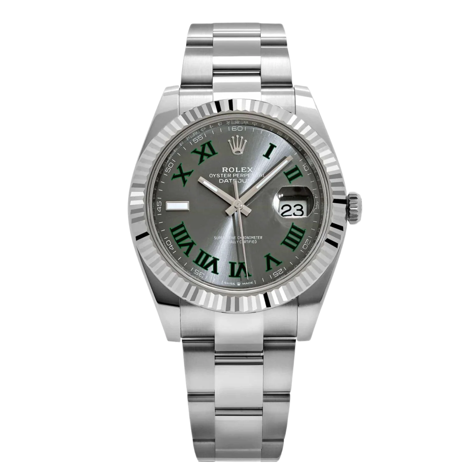 Rolex Datejust 'Wimbledon' 41 Oystersteel Stainless Slate Dial Oyster Watch 2026 126334