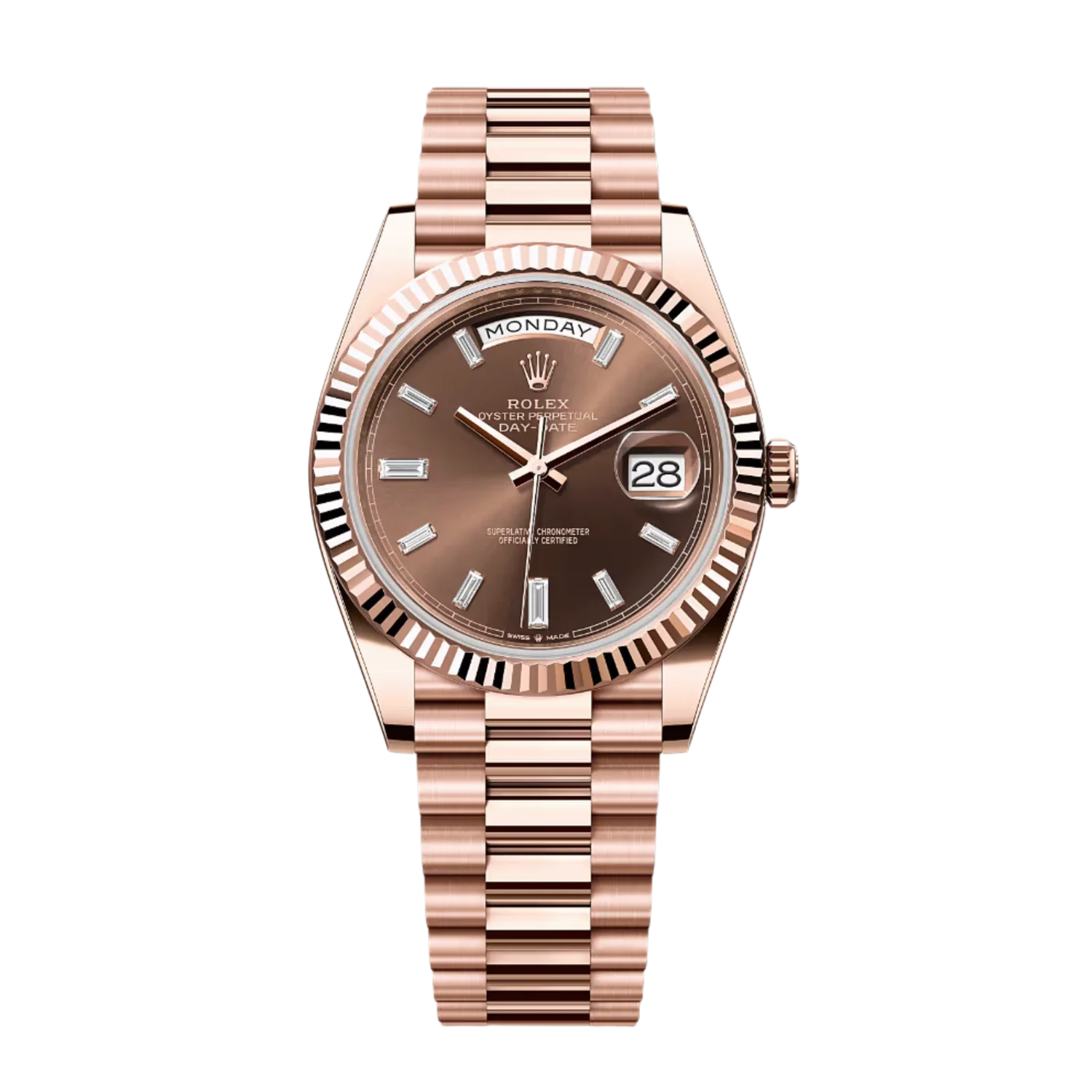 Rolex Day-Date 'Everose Gold' 40MM Baguette Dial Oyster 228235 Watch 2023