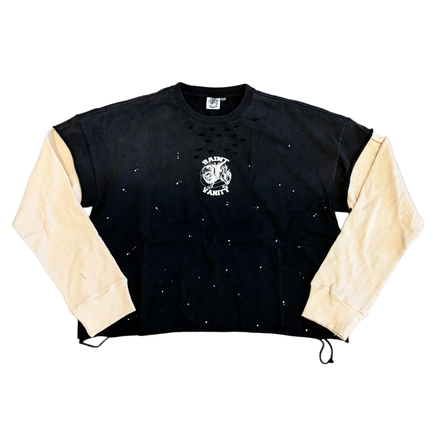 Saint Vanity 'Black' Cutoff Thermal Longsleeve Tee