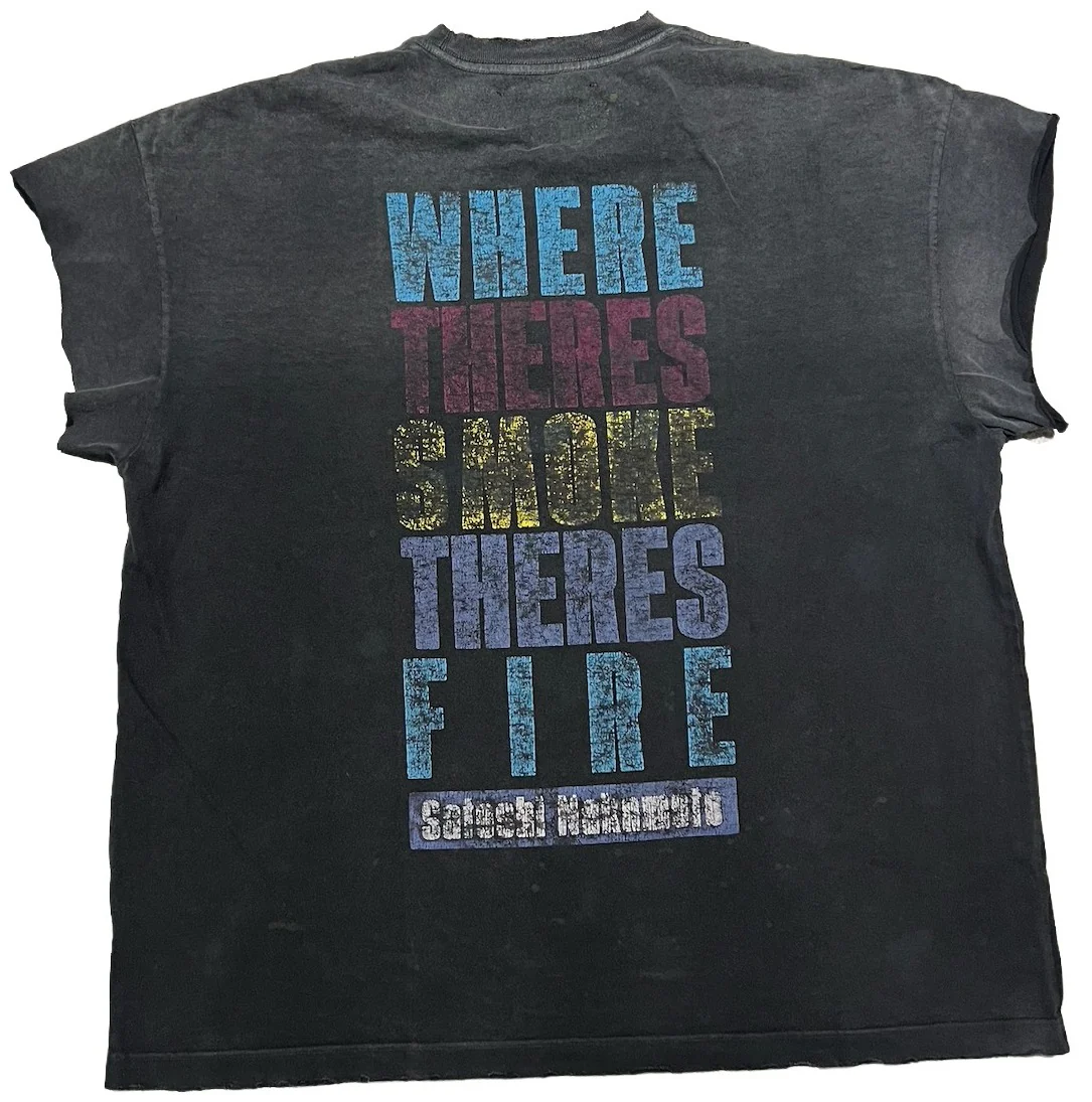 Satoshi Nakamoto 'There Is Smoke' Cutoff Tee - Image 2