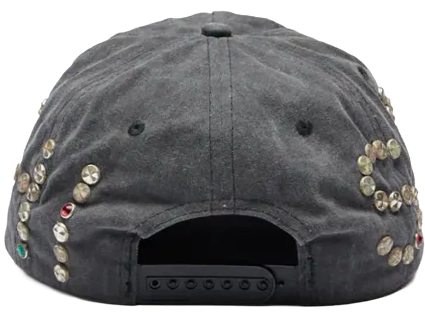 Satoshi Nakamoto 'Washed Grey' Studded Hat - Image 2