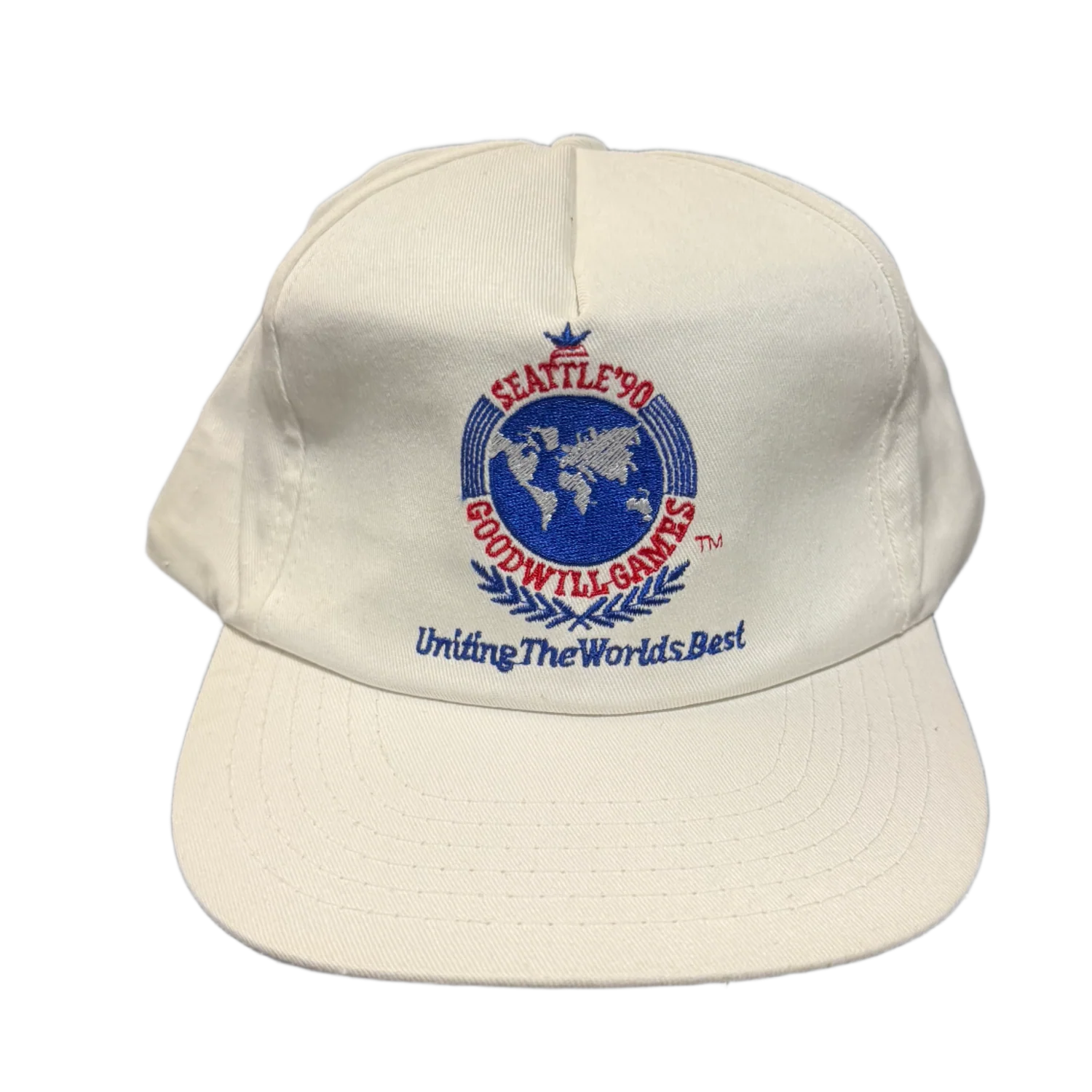 Seattle '1990 Goodwill Games' White Snapback Vintage Hat