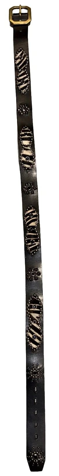 Studded 'Zebra Hair' Sun Gem Black Belt - Image 2