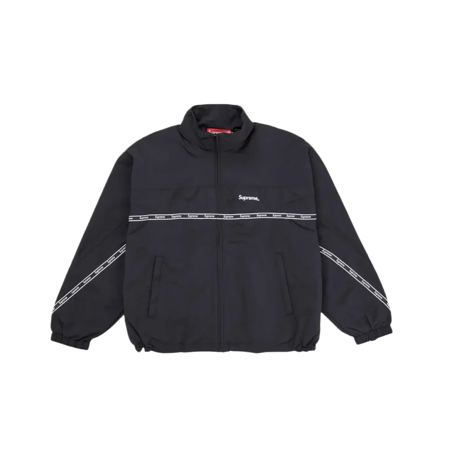 Supreme Logo Taping 'Black' Track Jacket