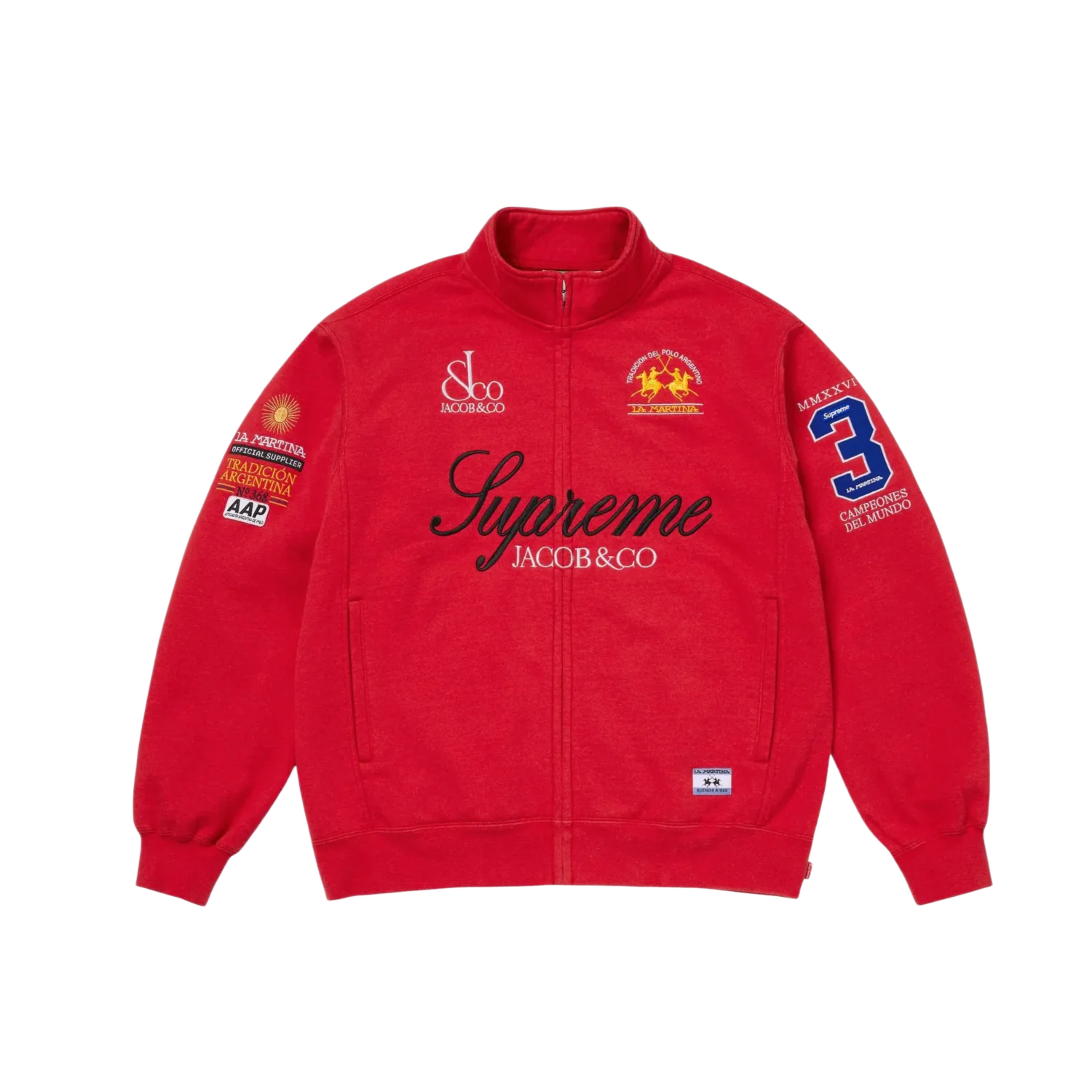 Supreme 'Red' La Martina Zup Up Sweatshirt