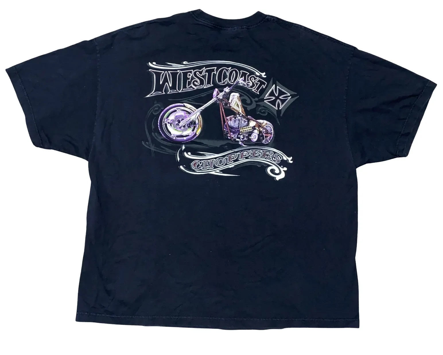 West Coast Choppers 'Purple Bike' Vintage Tee - Image 2