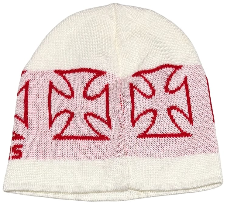 West Coast Choppers 'White/Red' Multi Cross Beanie - Image 2