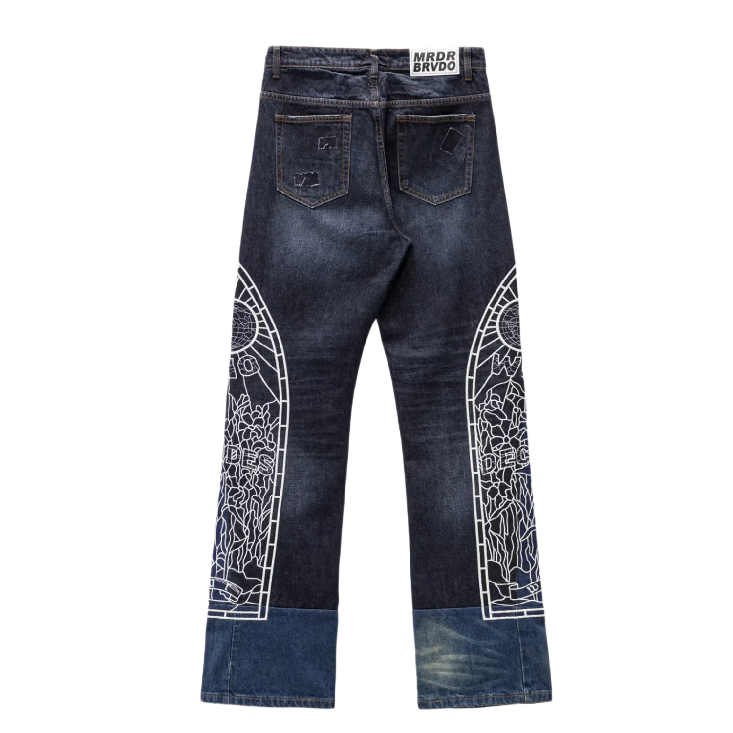 Who Decides War 'Indigo Cowboy Denim' Embroidered Jeans - Image 2